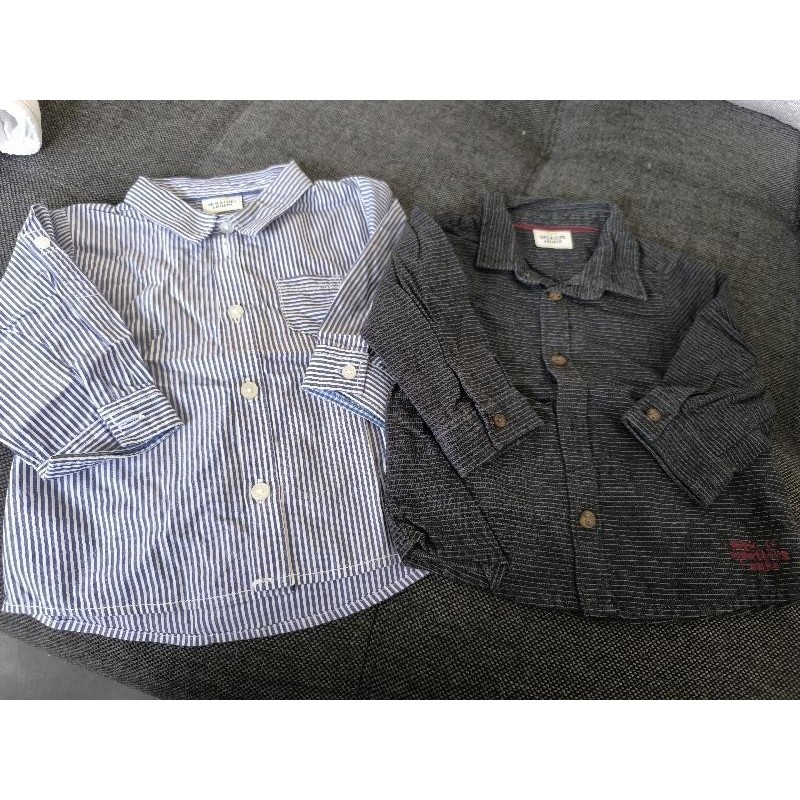 Lot 2 chemises ML rayé TAILLE 6 mois