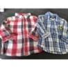 Lot 2 chemises ML carreaux  TAILLE 6 mois