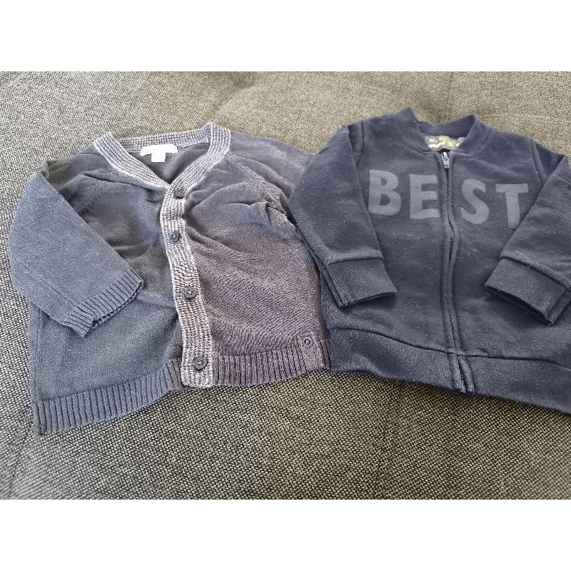Lot 2 cardigans, best TAILLE 6 mois