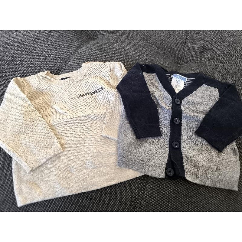 Lot 2 pull/cardigan TAILLE 6 mois