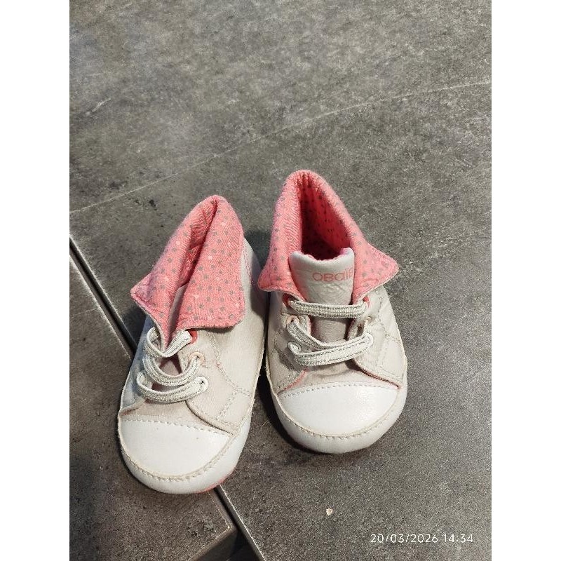 Basket souple obaibi rose beig TAILLE 6-12M