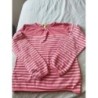 Pull ML rose rayé blanc étoile TAILLE 12 ans