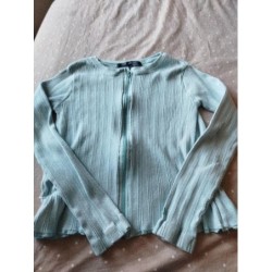 Gilet zippé turquoise...
