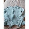Gilet zippé turquoise TAILLE 12 ans 