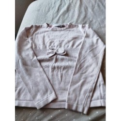 Pull rose pâle noeud...