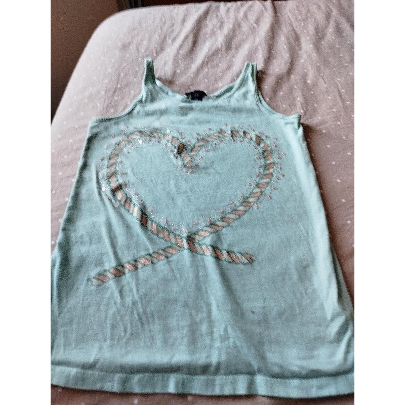 Débardeur turquoise sequin coe TAILLE 12-13 ans