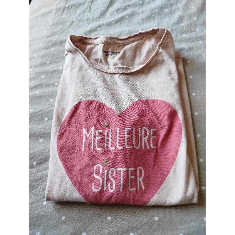 T-shirt rose meilleure sister TAILLE 14 ans 