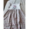 Robe blanche grise flamands ro TAILLE 8 ans 