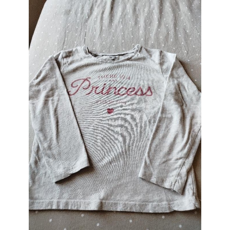 T-shirt ML gris princess TAILLE 6 ans 