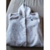 Peignoir à scapuche blanc élep TAILLE 5-6 ans 