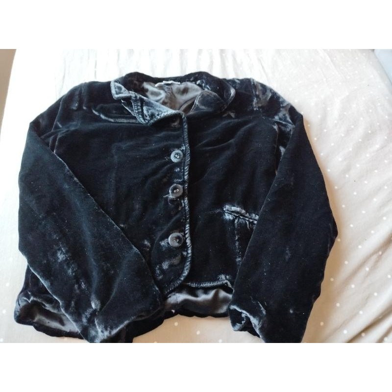 Veste velours noire TAILLE 10 ans