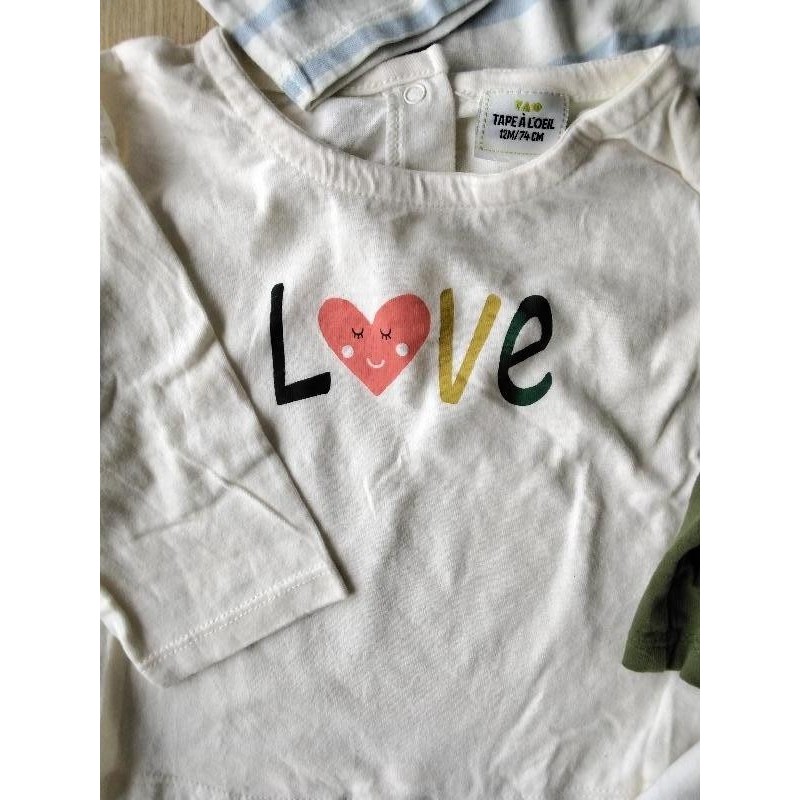 T-shirt ML love TAO TAILLE 12 mois