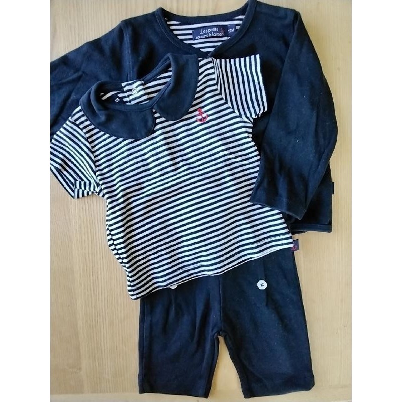 Ensemble marinière 3P LPCM TAILLE 12 mois