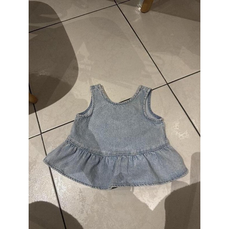 Débardeur jeans froufrou  TAILLE 2ans