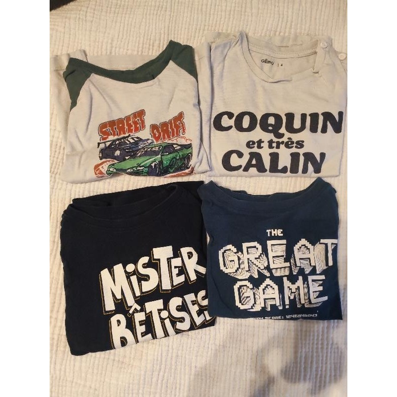 Tee shirt garçon ml TAILLE 4 ans