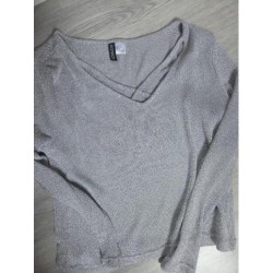 Haut pailleté gris TAILLE L