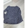 Pull léger bleu moucheté  TAILLE M