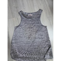 Haut gris brillant sans...