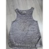 Haut gris brillant sans manche TAILLE M