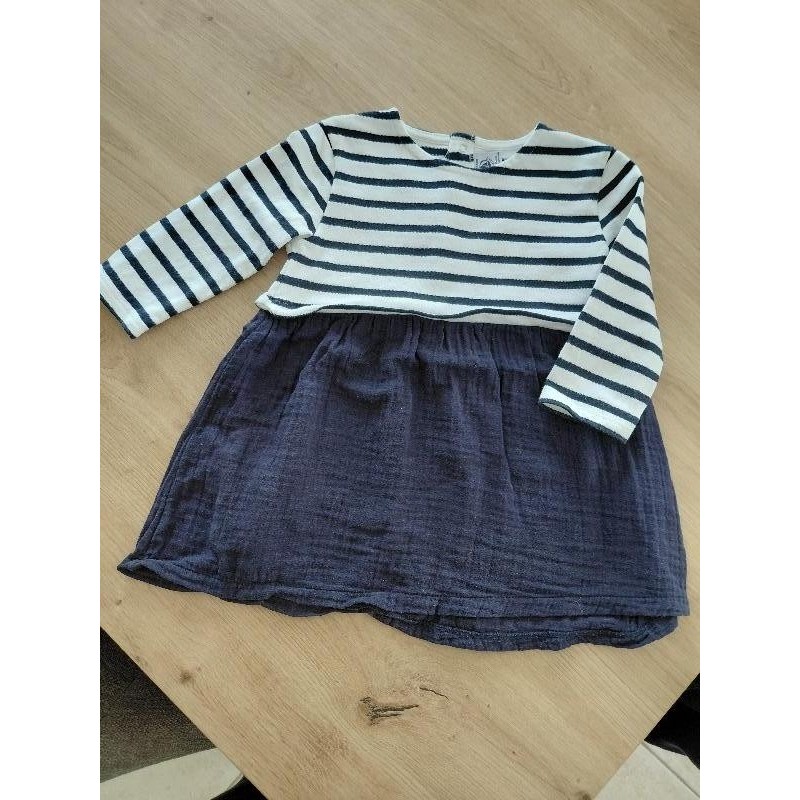 Robe marinière MLPetit Bateau  TAILLE 24 mois 