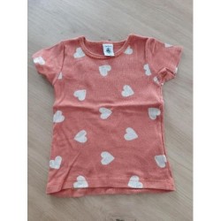 T-shirt orange cœur Petit...