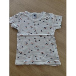 T-shirt blanc fleurs Petit...