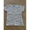 T-shirt blanc fleurs Petit Bat TAILLE 2A 