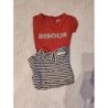 Lot tee shirt fille mc TAILLE 24 mois