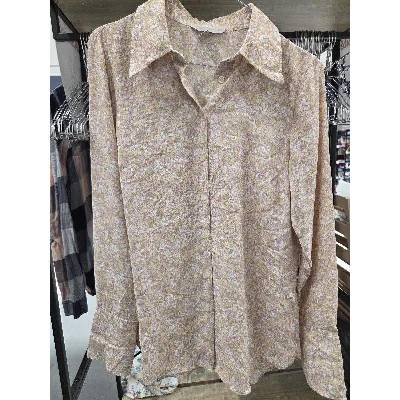 Chemise rose fleuri h&m S  TAILLE S