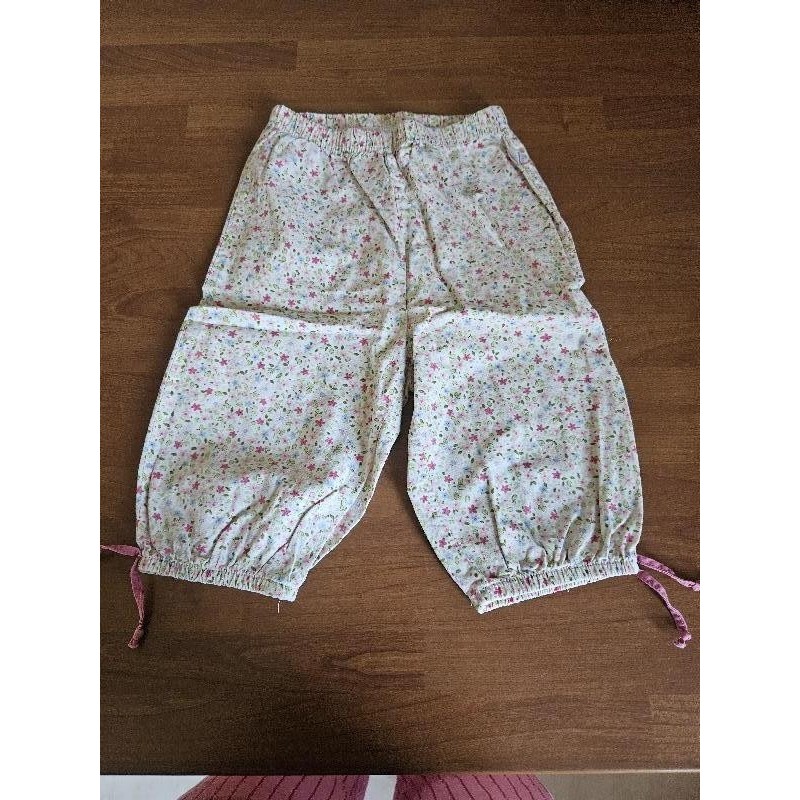 Pantalon toile fleurs TAILLE 9 mois 