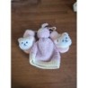 Lot bonnet et moufle rose TAILLE 0- 6 mois 