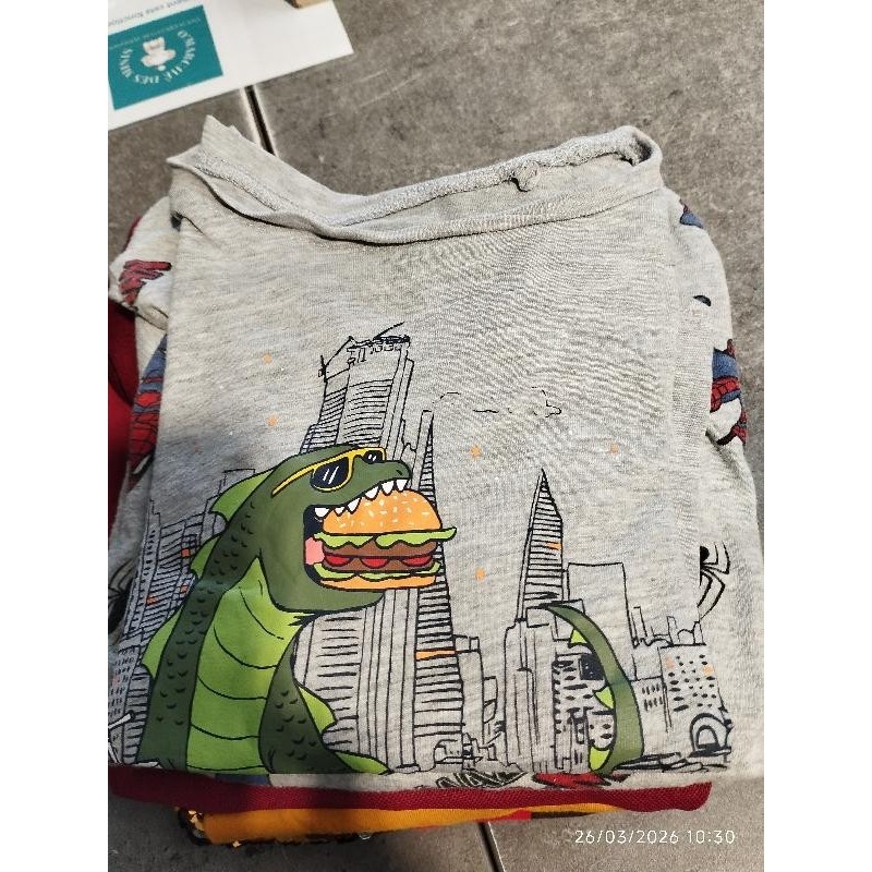 Tshirt ml dino gris TAILLE 6 a