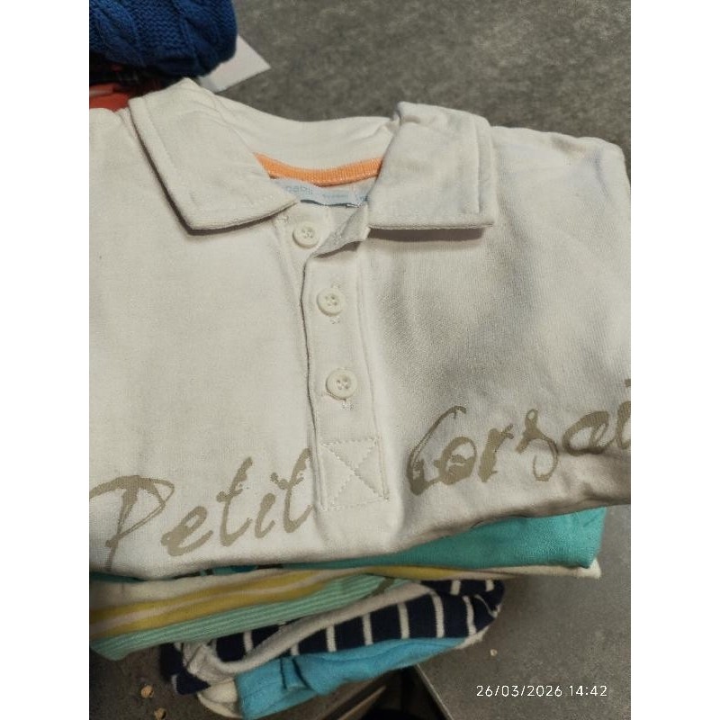 Polo blanc mc gemo petit.. TAILLE 18m