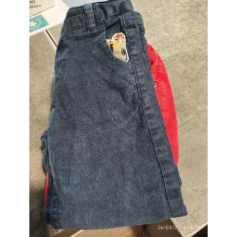 Pantalon bleu côtelé sergent TAILLE 2a