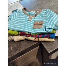 Ensemble bleu rayé et short...