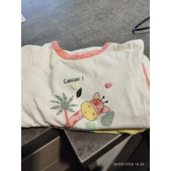 Pyj coton blanc girafe...