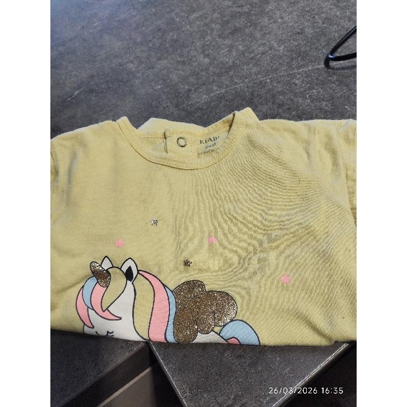 Pyjamas jaune licorne  TAILLE 2a