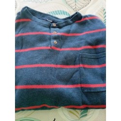 Pull kiabi bleu rayé rouge...