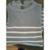 Pull kiabi bleu rayé blanc TAILLE 12 zns