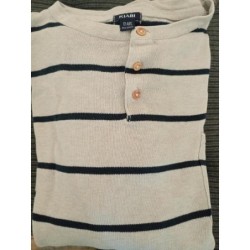 Pull kiabi beige rayé bleu...