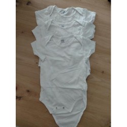 Lot 3 bodys blanc 24m...