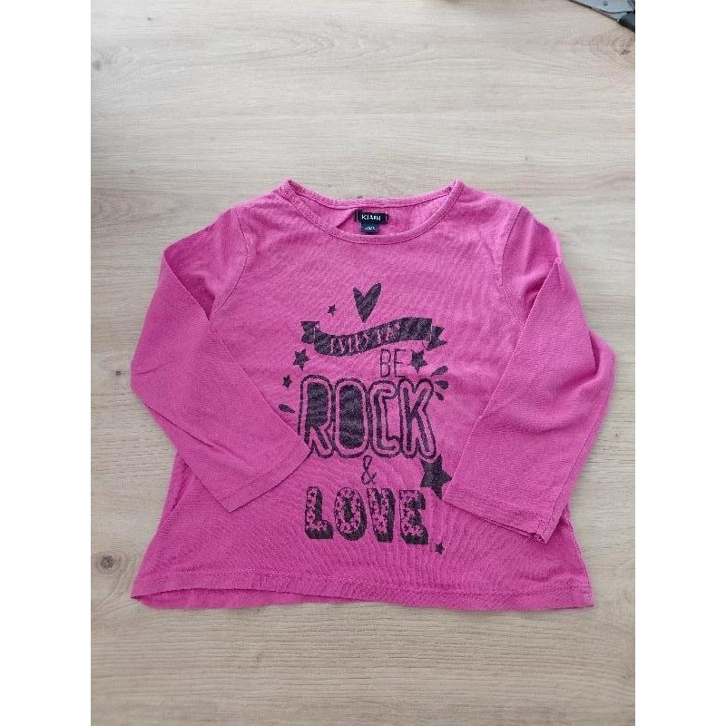 T-shirt ML rose Kiabi 24m  TAILLE 24m 