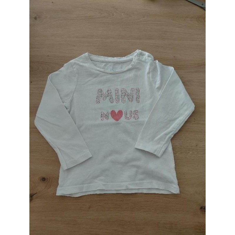 T-shirt ML blanc 23m TAILLE 23m