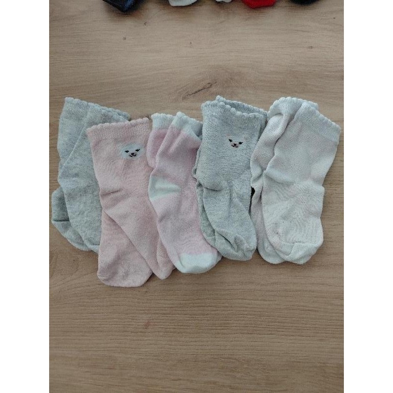 Lot 5p chaussettes rose/gr T18 TAILLE T18