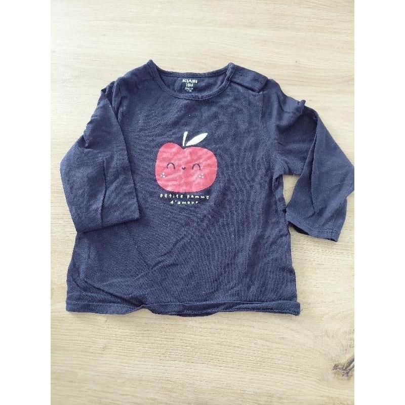 T-shirt ML marine Kiabi 18m TAILLE 18m 