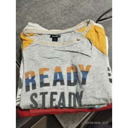 Tshirt mc gris jaune TAILLE...