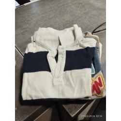 Polo mc rayé bleu blanc...