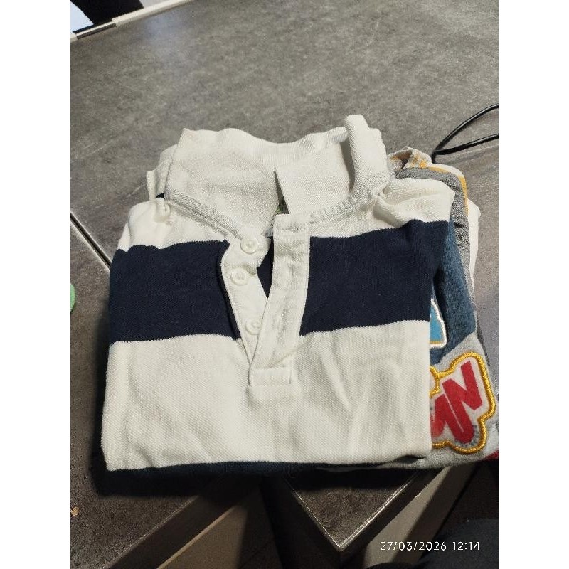 Polo mc rayé bleu blanc TAILLE 5 a