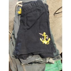 Short coton bleu ancre...