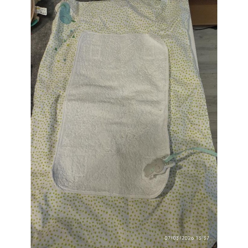 Housse tapis a langer Vertbaudet vert et blanc